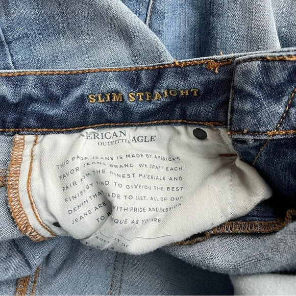 American eagle outfitters men’s slim straight denim jean extreme flex 4 jeans 28 - Picture 7 of 10